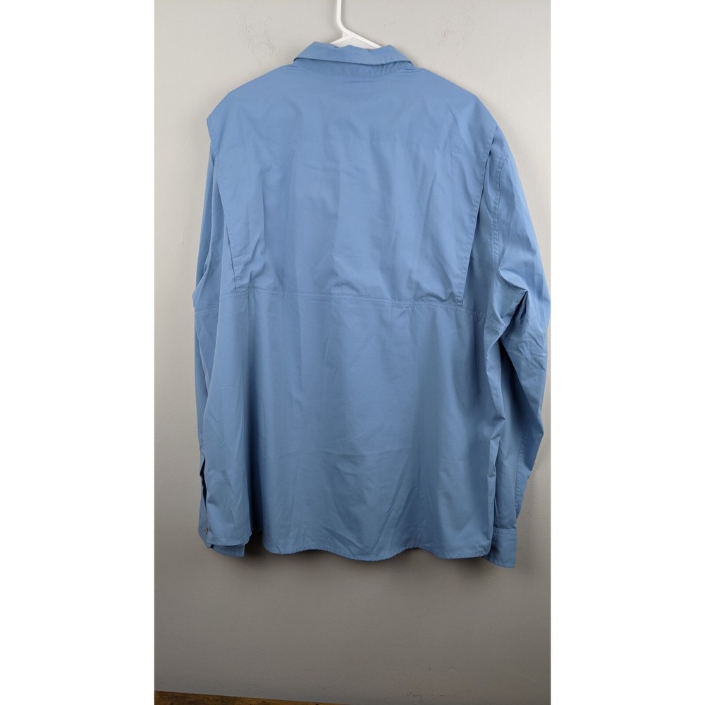 L.L.β Bean Men's XXL Blue NylonβBlend Vented Fishing Shirt β Outdoor Utility - Picture 13 of 16